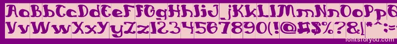 EverlastingSongInverse Font – Pink Fonts on Purple Background