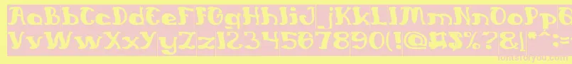 EverlastingSongInverse Font – Pink Fonts on Yellow Background