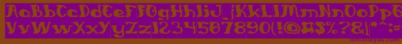 EverlastingSongInverse Font – Purple Fonts on Brown Background