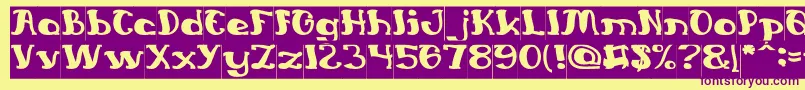 EverlastingSongInverse Font – Purple Fonts on Yellow Background