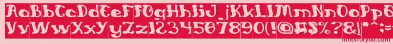 EverlastingSongInverse-Schriftart – Rote Schriften auf rosa Hintergrund