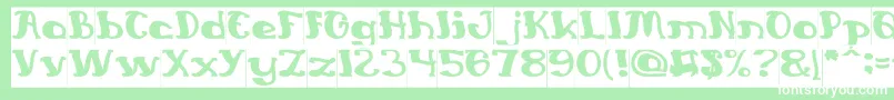 EverlastingSongInverse-Schriftart – Weiße Schriften auf grünem Hintergrund