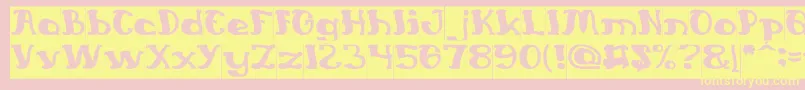 EverlastingSongInverse Font – Yellow Fonts on Pink Background