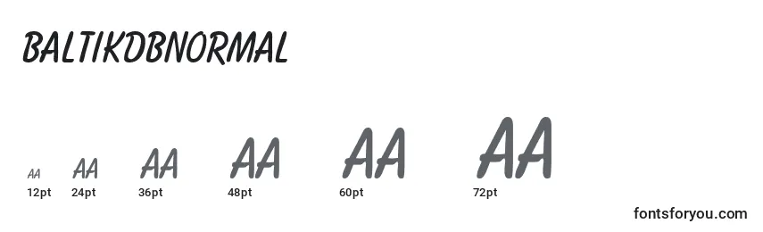 BaltikdbNormal Font Sizes