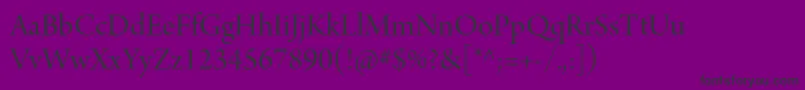 ArnoproRegular36pt-Schriftart – Schwarze Schriften auf violettem Hintergrund