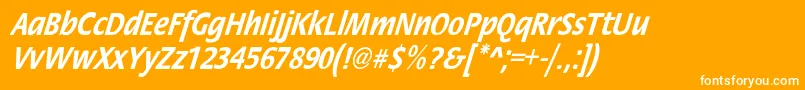 StackcndoblBol Font – White Fonts on Orange Background
