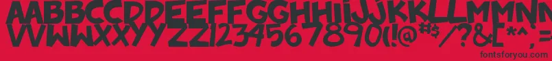 BadonkADonk2 Font – Black Fonts on Red Background