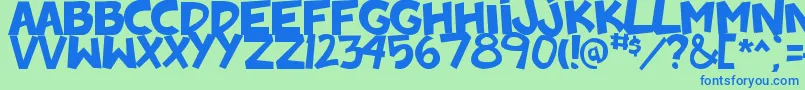 BadonkADonk2 Font – Blue Fonts on Green Background