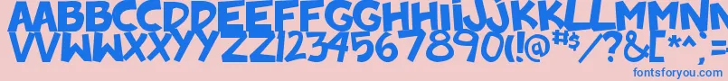 BadonkADonk2 Font – Blue Fonts on Pink Background