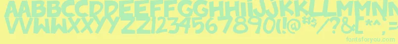 BadonkADonk2 Font – Green Fonts on Yellow Background