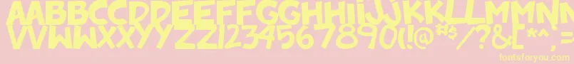 BadonkADonk2 Font – Yellow Fonts on Pink Background