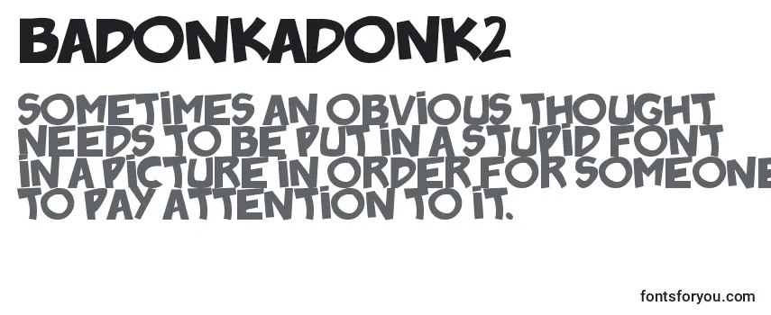 Обзор шрифта BadonkADonk2
