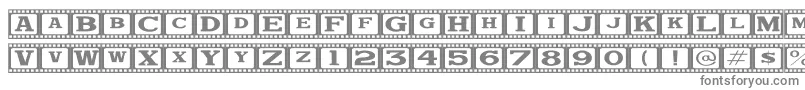 フォントBijouJl – 白い背景に灰色の文字
