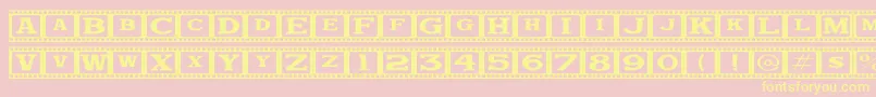 BijouJl Font – Yellow Fonts on Pink Background