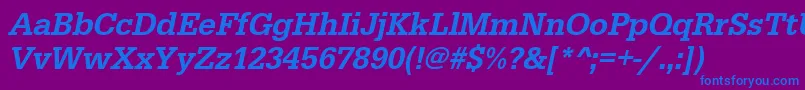 UrwegyptiennetmednarOblique Font – Blue Fonts on Purple Background