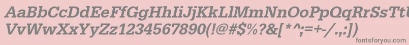 UrwegyptiennetmednarOblique Font – Gray Fonts on Pink Background