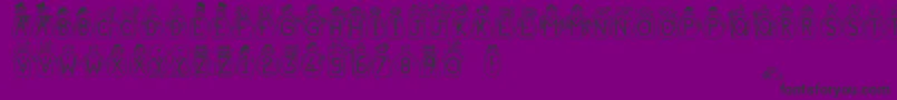 フォントJfsnowbiz – 紫の背景に黒い文字