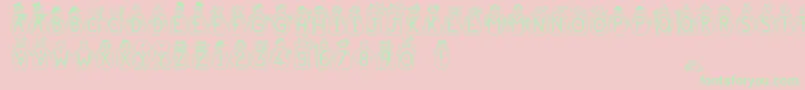 Jfsnowbiz Font – Green Fonts on Pink Background