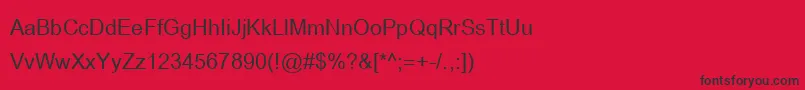 BrowalliaNew Font – Black Fonts on Red Background