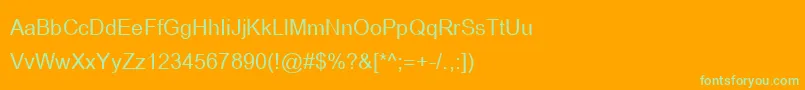 BrowalliaNew Font – Green Fonts on Orange Background