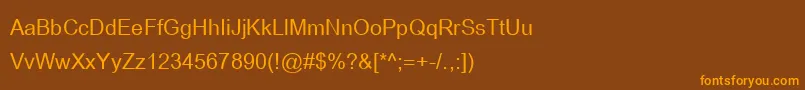 BrowalliaNew Font – Orange Fonts on Brown Background