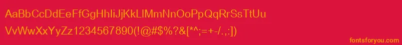 BrowalliaNew Font – Orange Fonts on Red Background