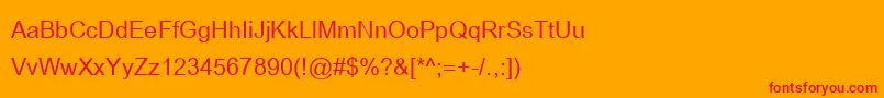 BrowalliaNew Font – Red Fonts on Orange Background