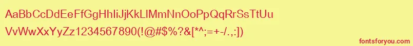 BrowalliaNew Font – Red Fonts on Yellow Background