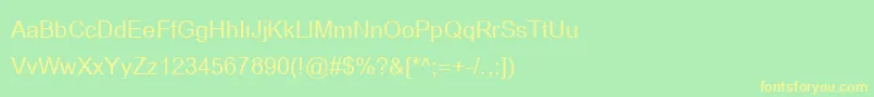 BrowalliaNew Font – Yellow Fonts on Green Background