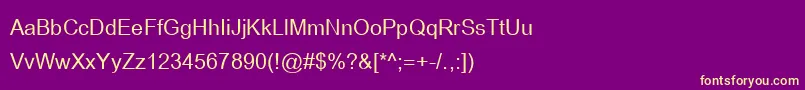 BrowalliaNew Font – Yellow Fonts on Purple Background