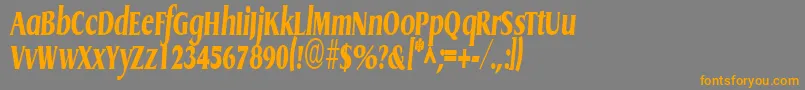 GriffoncondensedxtraboldItalic Font – Orange Fonts on Gray Background