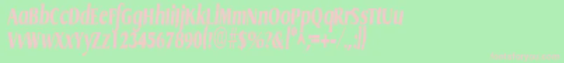 GriffoncondensedxtraboldItalic Font – Pink Fonts on Green Background