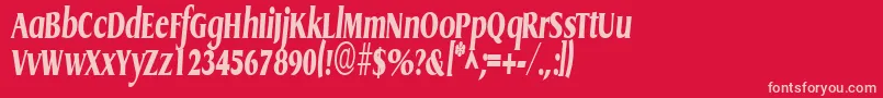 GriffoncondensedxtraboldItalic Font – Pink Fonts on Red Background