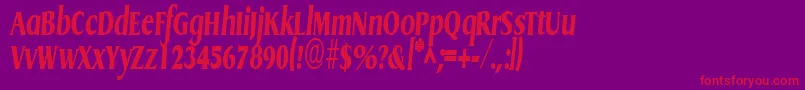 GriffoncondensedxtraboldItalic Font – Red Fonts on Purple Background