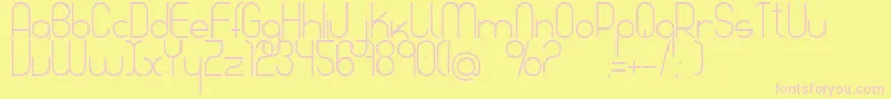 Amable Font – Pink Fonts on Yellow Background