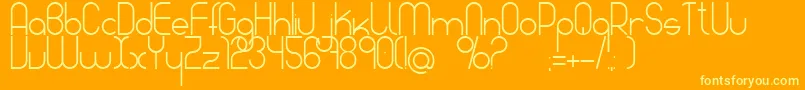 Amable Font – Yellow Fonts on Orange Background