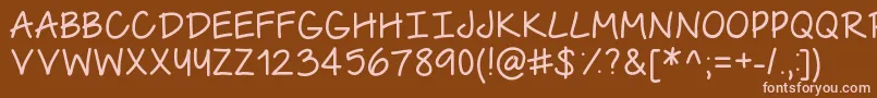 TheUrbanWayThin Font – Pink Fonts on Brown Background