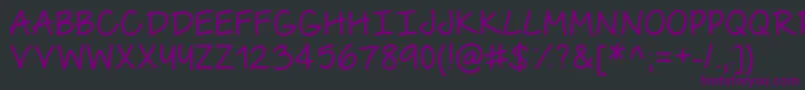Czcionka TheUrbanWayThin – fioletowe czcionki na czarnym tle