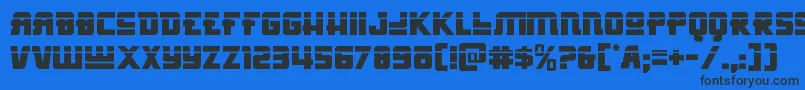 Hongkonghustlelaser Font – Black Fonts on Blue Background
