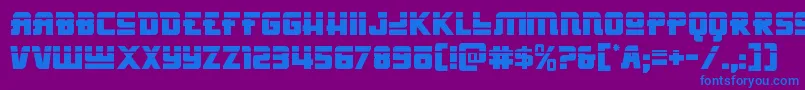 Hongkonghustlelaser Font – Blue Fonts on Purple Background