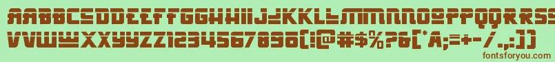 Hongkonghustlelaser Font – Brown Fonts on Green Background