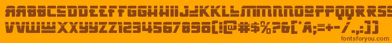 Hongkonghustlelaser Font – Brown Fonts on Orange Background