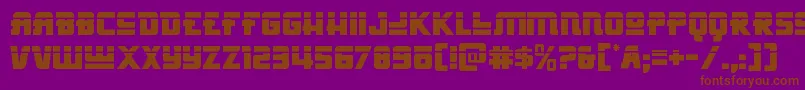 Hongkonghustlelaser Font – Brown Fonts on Purple Background