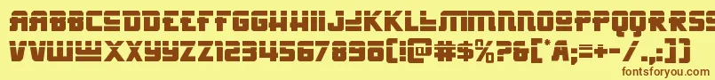 Hongkonghustlelaser Font – Brown Fonts on Yellow Background