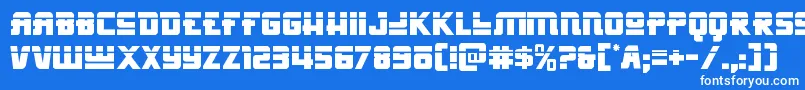 Hongkonghustlelaser Font – White Fonts on Blue Background