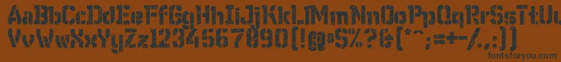 WcWunderbachRoughBta Font – Black Fonts on Brown Background