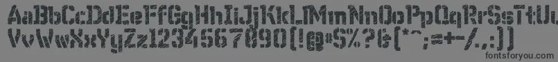 WcWunderbachRoughBta Font – Black Fonts on Gray Background