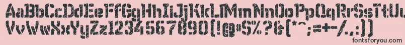 WcWunderbachRoughBta Font – Black Fonts on Pink Background