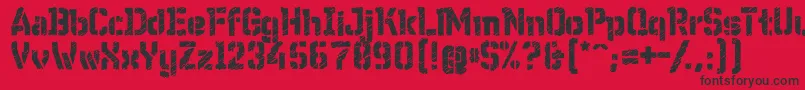 WcWunderbachRoughBta Font – Black Fonts on Red Background