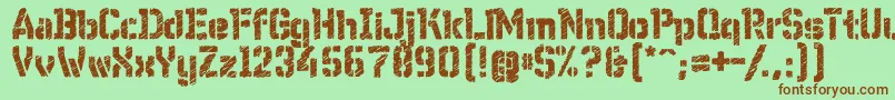 WcWunderbachRoughBta Font – Brown Fonts on Green Background